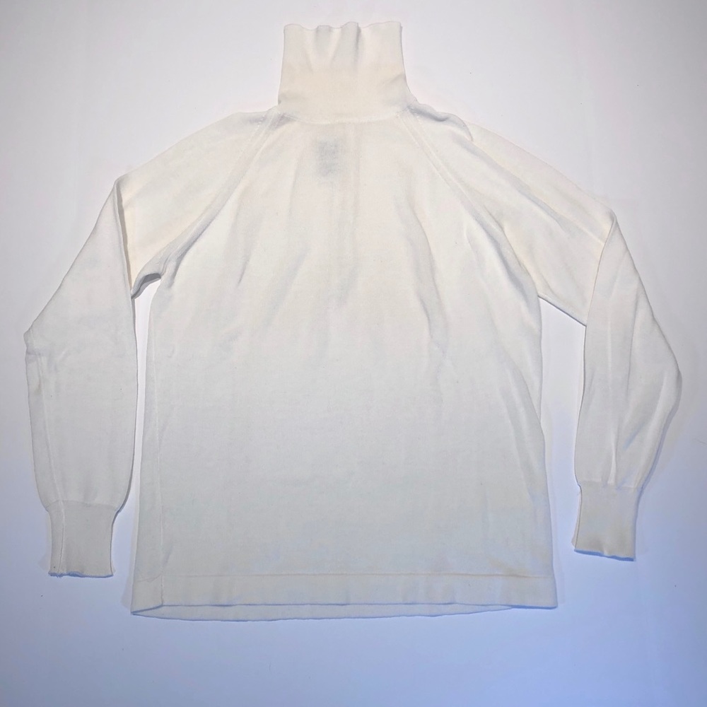 Vintage Geistex 100% Cotton White Turtleneck